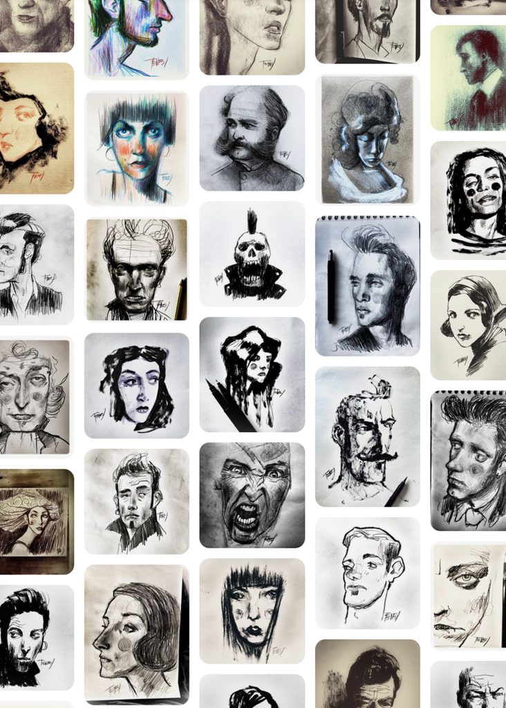 Jaume Tenes small-format original drawing, unique and emotional piece