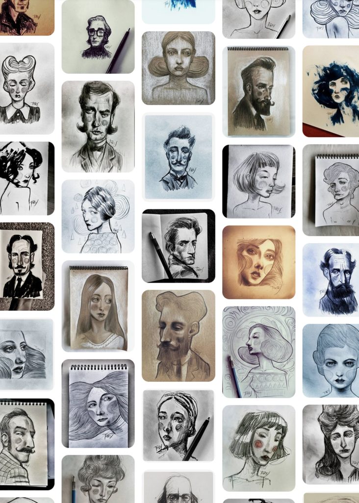 Figurative drawing on paper by Jaume Tenes, ideal for collectors and intimate spaces