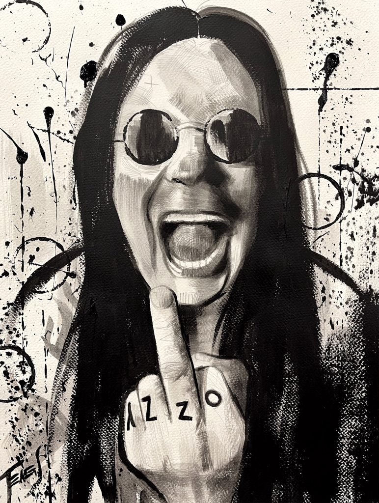 Jaume Tenes’ figurative painting of Ozzy Osbourne, Black Sabbath frontman, Metal legend