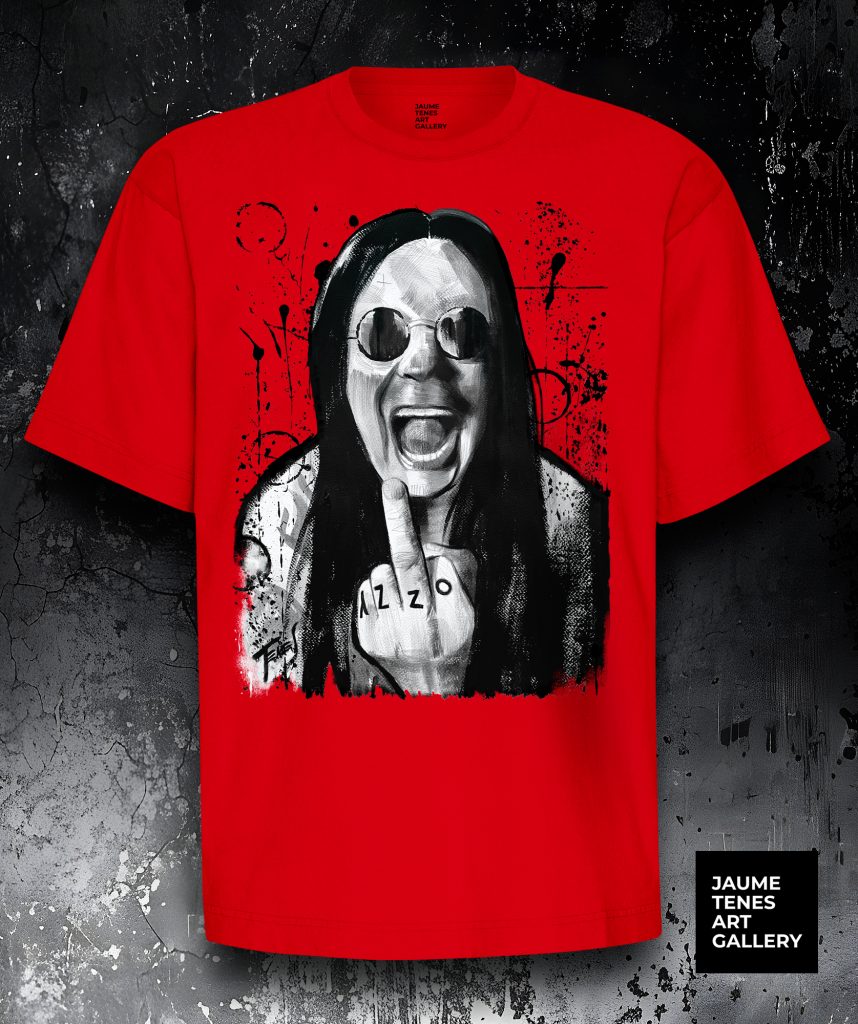 Ozzy Osbourne reimagined through art and attitude. This exclusive Jaume Tenes T-shirt captures the wild soul of heavy metal’s icon. Wear it bold — live it loud. Heavy Metal. Ozzy Osboure. Black Sabbath