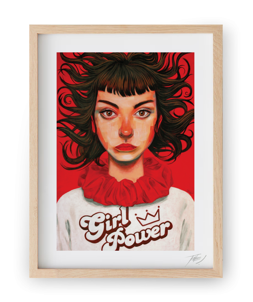 Acrylic figurative artwork titled "Dignity" by Jaume Tenes, celebrating female empowerment.

Obra figurativa en acrílico titulada "Dignity" de Jaume Tenes, celebrando el empoderamiento femenino.
