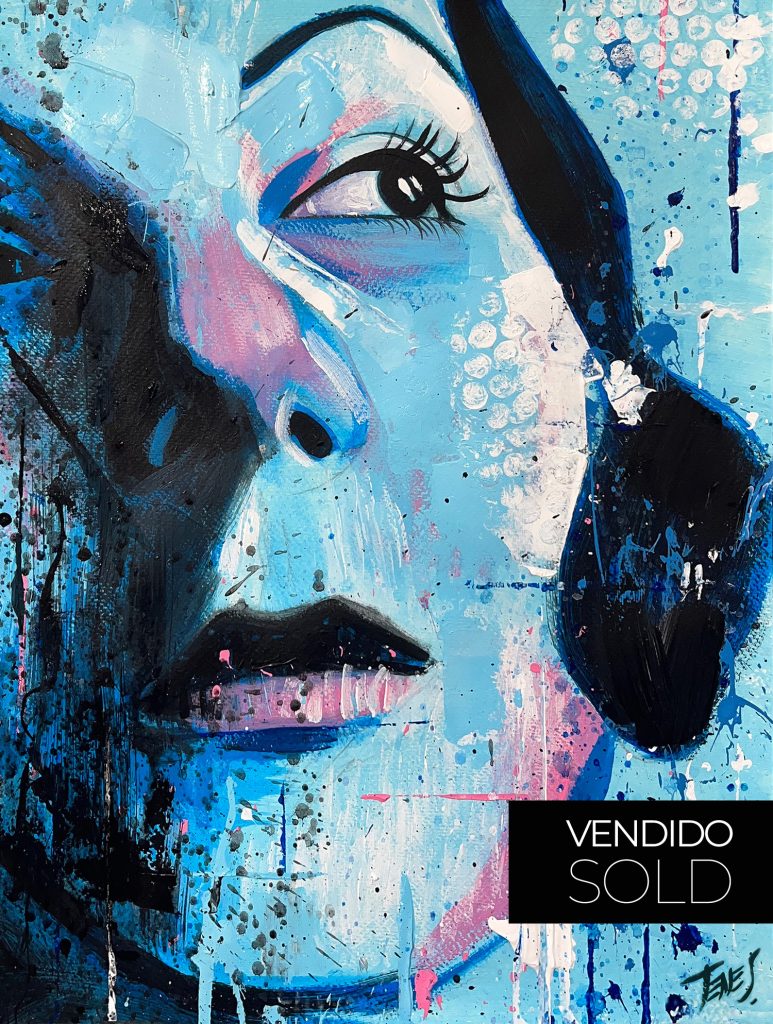 Original small-format acrylic painting on paper, emotional and figurative style by Jaume Tenes